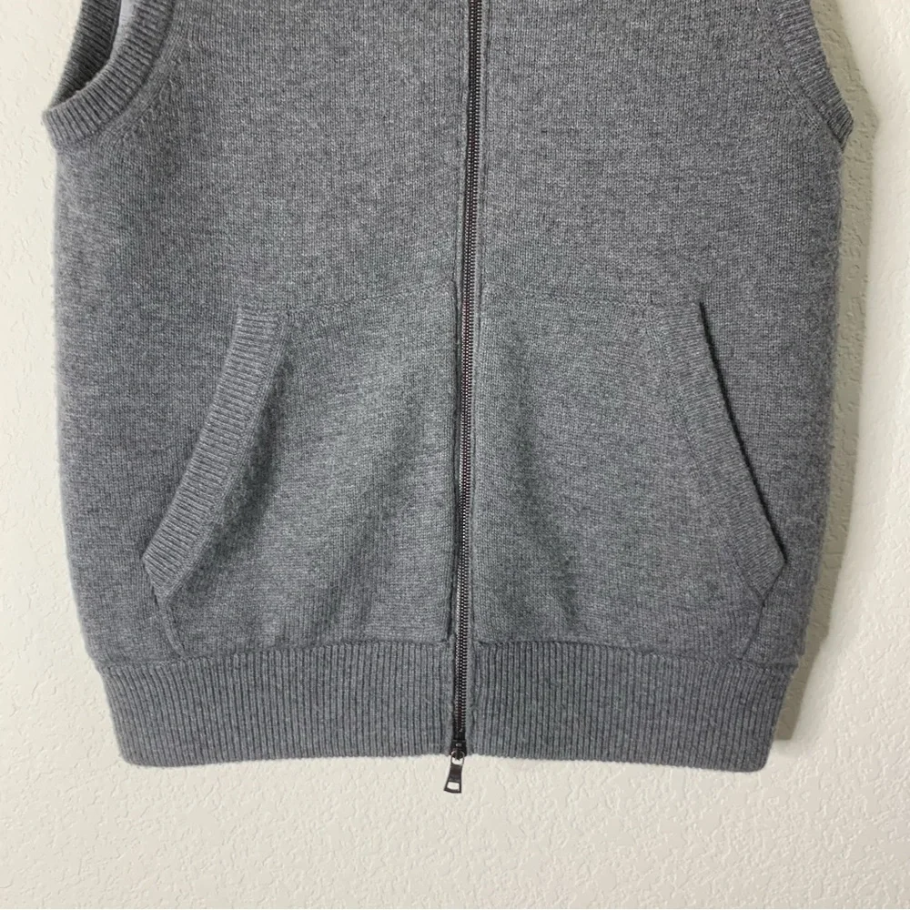 Vince Mens Gray Wool/ Cashmere full zip thick Vest S
